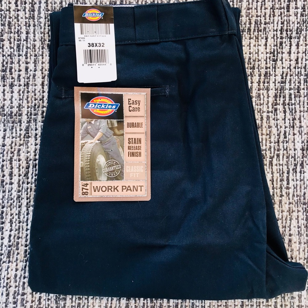 Dickies Vintage 874 Work Pant NAVY Size 38 x 32
